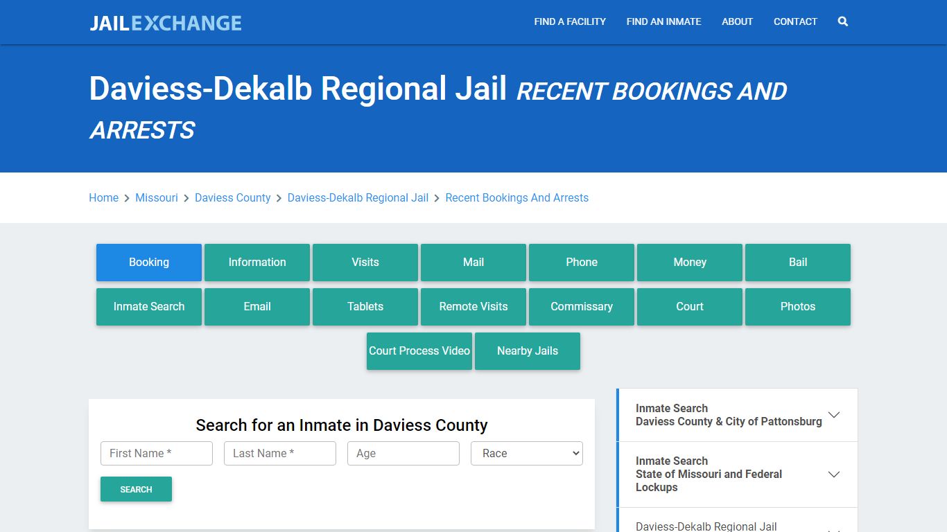 Daviess-Dekalb Regional Jail MO Recent Arrests and Bookings