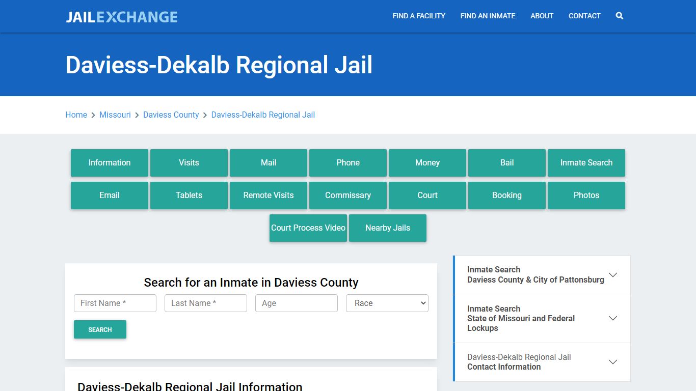 Daviess-Dekalb Regional Jail Roster Lookup, MO, Inmate Search